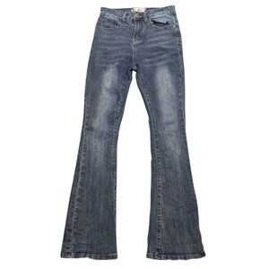 Bamboo Jeans Flare Jeans Womens Size 3 Blue Medium Wash Stretch Bell Bottoms